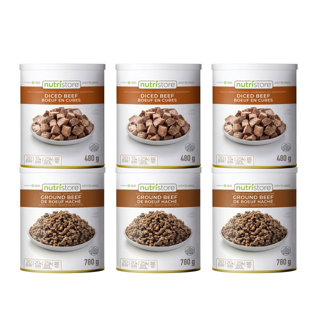 Nutristore Freeze Dried Beef Variety, 6 Cans