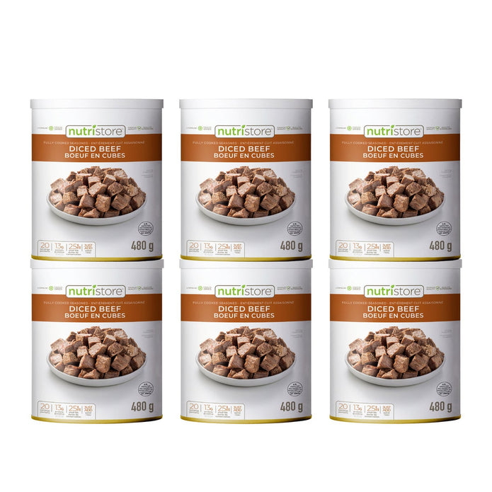 Nutristore Freeze Dried Diced Beef, 6 x 420 g