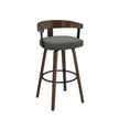 Amisco Cohen Modern Grey and Brown Swivel Counter Stool