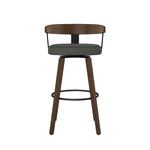 Amisco Cohen Modern Grey and Brown Swivel Counter Stool