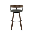 Amisco Cohen Modern Grey and Brown Swivel Counter Stool