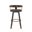 Amisco Cohen Modern Grey and Brown Swivel Counter Stool