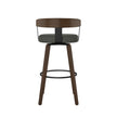 Amisco Cohen Modern Grey and Brown Swivel Counter Stool