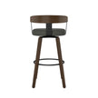 Amisco Cohen Modern Grey and Brown Swivel Counter Stool