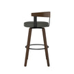 Amisco Cohen Modern Grey and Brown Swivel Counter Stool