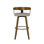 Amisco Cohen Modern Beige and Brown Swivel Counter Stool