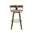 Amisco Cohen Modern Beige and Brown Swivel Counter Stool