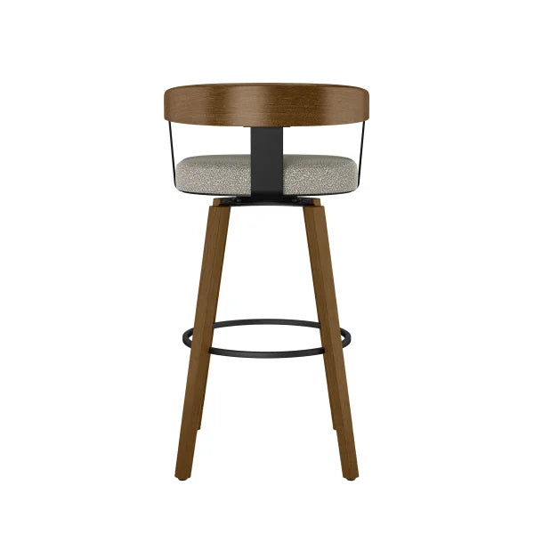 Amisco Cohen Modern Beige and Brown Swivel Counter Stool