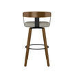 Amisco Cohen Modern Beige and Brown Swivel Counter Stool
