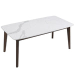 Luna White Quartz Top Dining Table, 182 cm (72 in.)