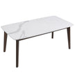 Luna White Quartz Top Dining Table, 182 cm (72 in.)
