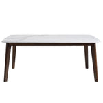 Luna White Quartz Top Dining Table, 182 cm (72 in.)