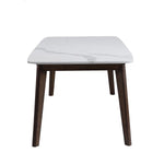 Luna White Quartz Top Dining Table, 182 cm (72 in.)