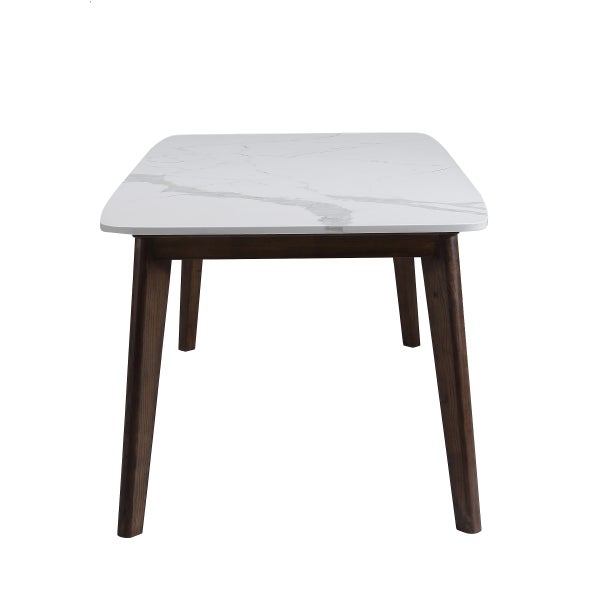Luna White Quartz Top Dining Table, 182 cm (72 in.)