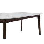Luna White Quartz Top Dining Table, 182 cm (72 in.)