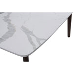 Luna White Quartz Top Dining Table, 182 cm (72 in.)