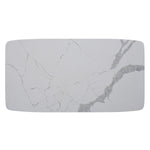 Luna White Quartz Top Dining Table, 182 cm (72 in.)