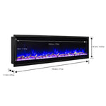 Paramount Kennedy II 182.9 cm (72 in.) Wall Mounted Electric Fireplace