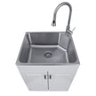Transform 24.1 in. All-in-one RTA Laundry Cabinet with Stainless Steel Sink and Faucet