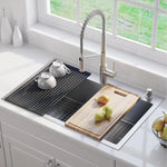 KRAUS 33 in. Dual Mount Sink with Faucet and Accessories