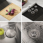 KRAUS 32 in. Workstation Undermount Sink with Faucet and Accessories