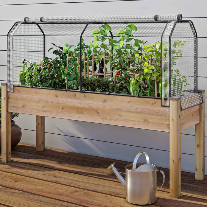 Elevated Cedar Planter 23