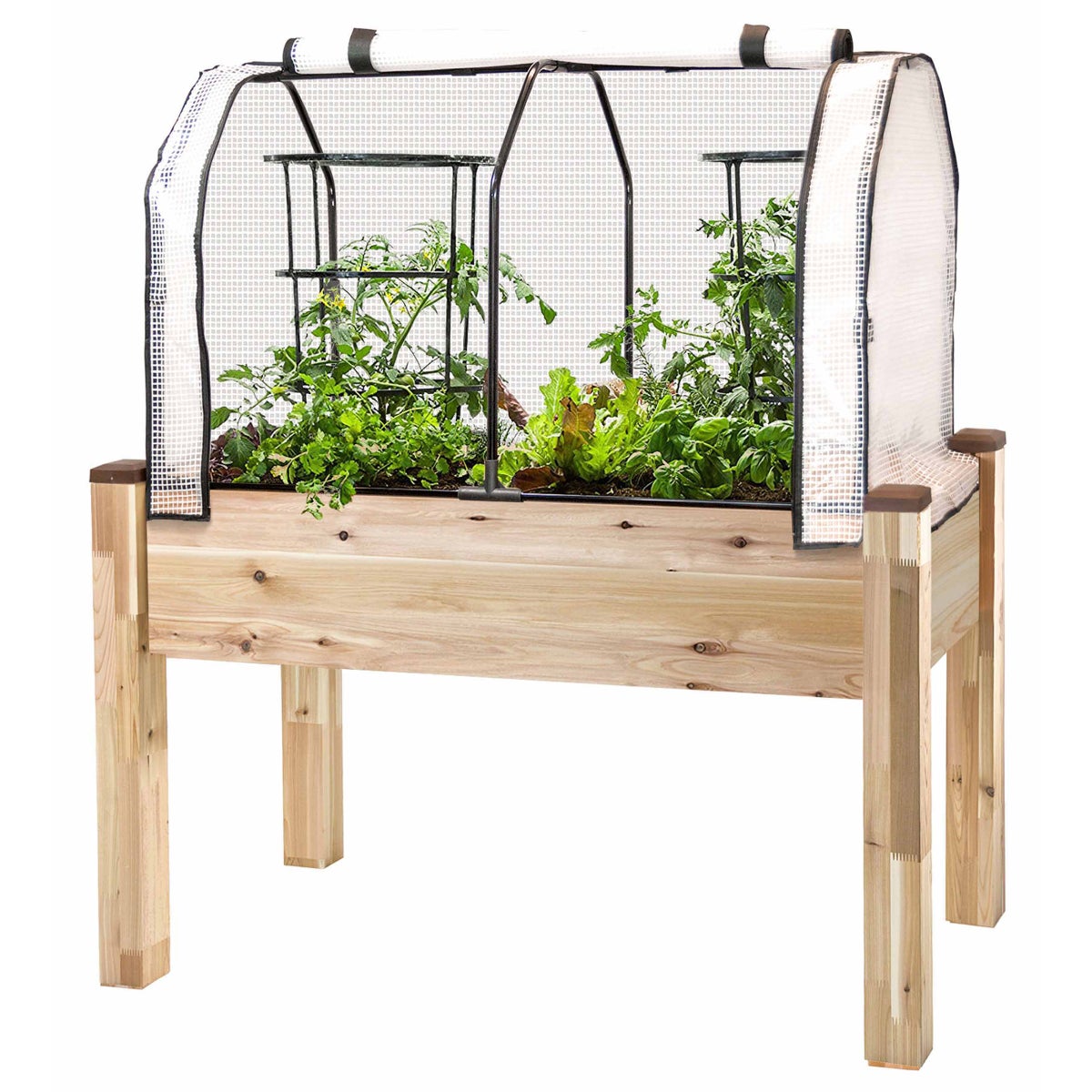CederCraft Elevated planter 76.2 cm (30 in.) With Greenhouse & Bug Cover
