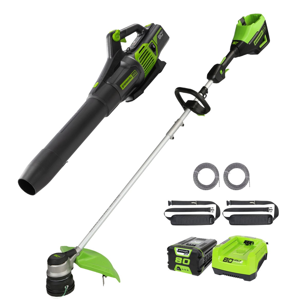 Greenworks 80V Combo Kit: Brushless Blower + 16