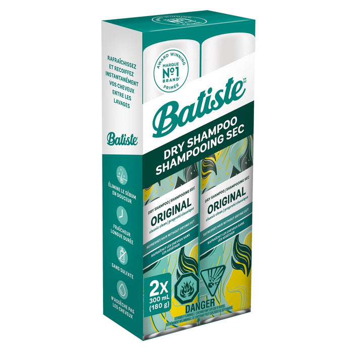 Batiste Dry Shampoo Original, 2 x 300 mL