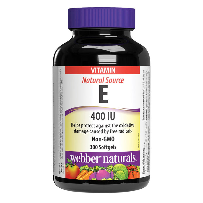 webber naturals Vitamin E 400 IU, 300 Softgels