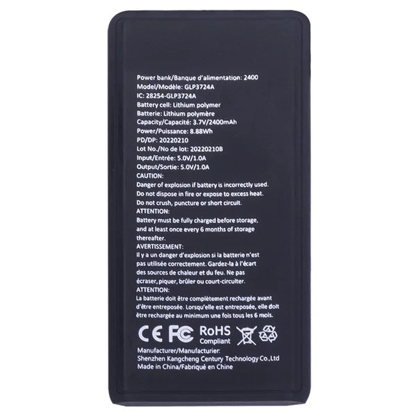 Lithium-polymer Battery, Charger and Wire for Karbon Heated Socks with Bluetooth Application