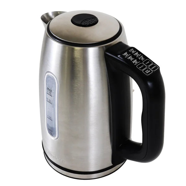 Kenmore 1.7 L (1.8 qt) Digital Cordless Kettle - Stainless Steel - Stainless Steel
