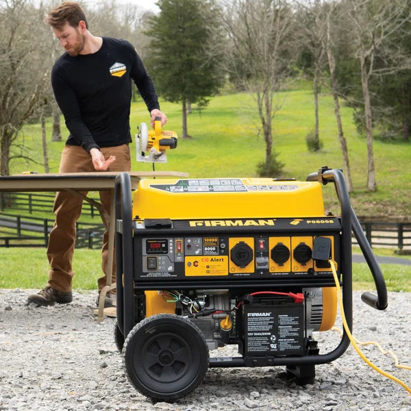Firman 10,000W/8,000W Portable Generator with CO Shut Off