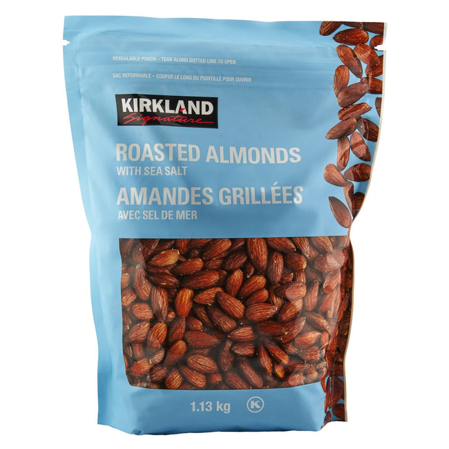 Kirkland Signature Roasted Almonds With Sea Salt, 1.13 kg