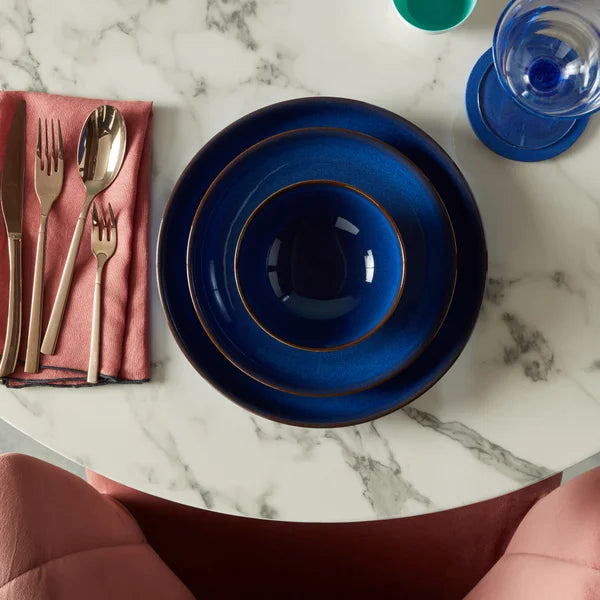 Denby Imperial Blue Stoneware Dinnerware Set, 12-pieces