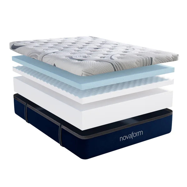Novaform ComfortGrande Plus Advanced 35.5 cm (14 in.) Gel Memory Foam Queen Mattress