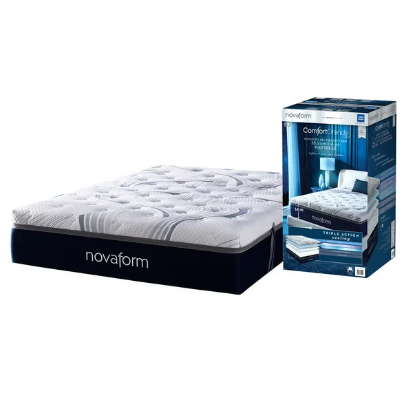 Novaform ComfortGrande Plus Advanced 35.5 cm (14 in.) Gel Memory Foam Queen Mattress