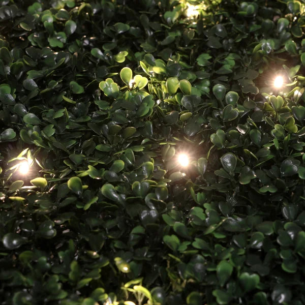 Golden Select Boxwood Artificial Hedge Panel with Lights - 4 Pack