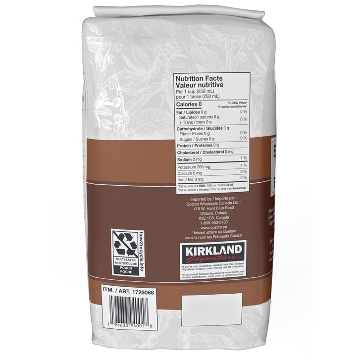 Kirkland Signature Whole Bean Coffee Espresso Blend, 1.13 kg