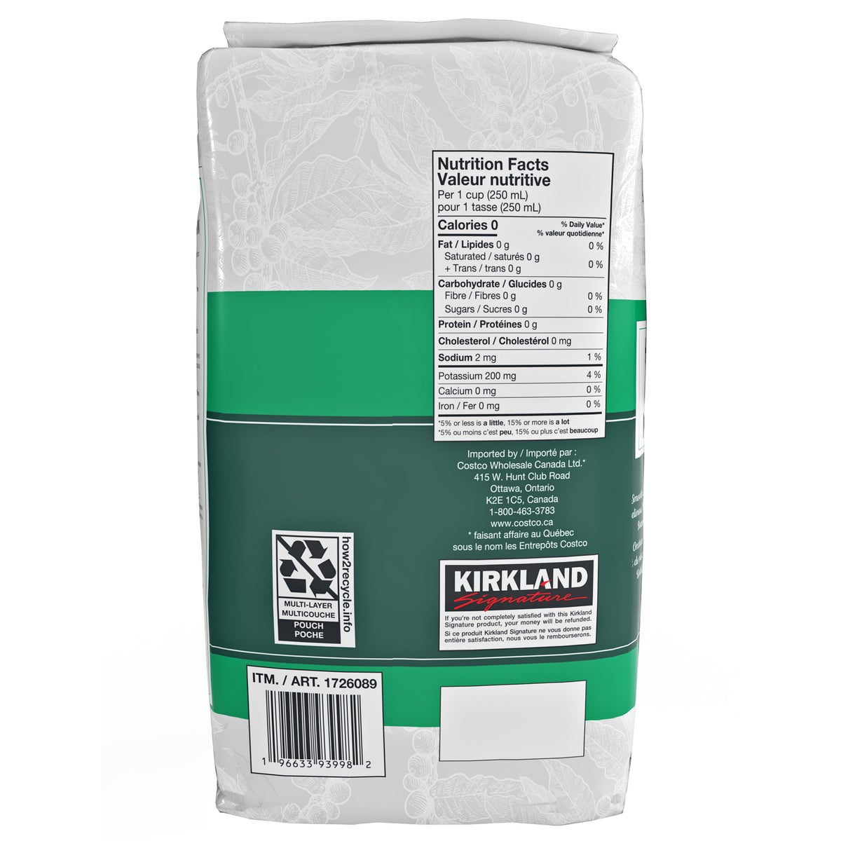 Kirkland Signature Whole Bean Coffee House Blend, 1.13 kg