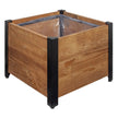 Grapevine Urban Garden Planter, Recycled Wood and Metal, Square