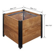 Grapevine Urban Garden Planter, Recycled Wood and Metal, Square