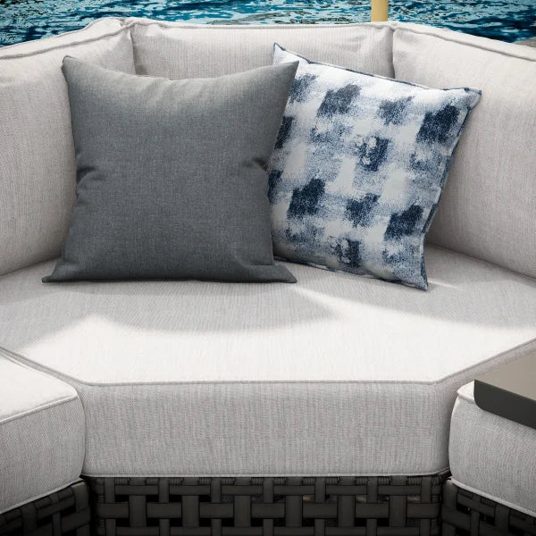 Oceanside 9-piece Patio Sectional Coversation Set with Fire Table