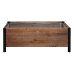 Grapevine Urban Garden Planter, Recycled Wood and Metal, Rectangular, 37 in