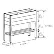 Grapevine Urban Garden Raised Planter, Recycled Wood and Metal, with Shelf