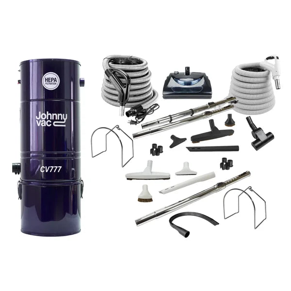 Johnny Vac - Ultimate Central Vacuum Kit 700 Airwatts with 2 complete sets of accessories