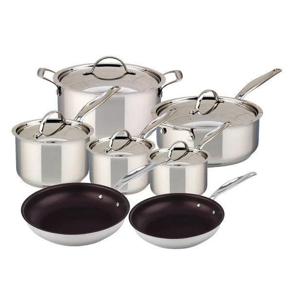 Meyer Confederation Stainless Steel Cookware Set, 12-piece