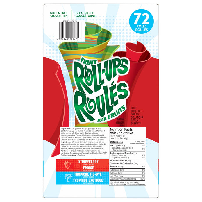 Fruit Roll-Ups, Fruit Flavoured Snacks, 72 × 14 g