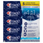 Crest 3D White Advanced, Teeth Whitening Toothpaste Arctic Fresh, 5 x 135 mL