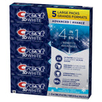 Crest 3D White Advanced, Teeth Whitening Toothpaste Arctic Fresh, 5 x 135 mL
